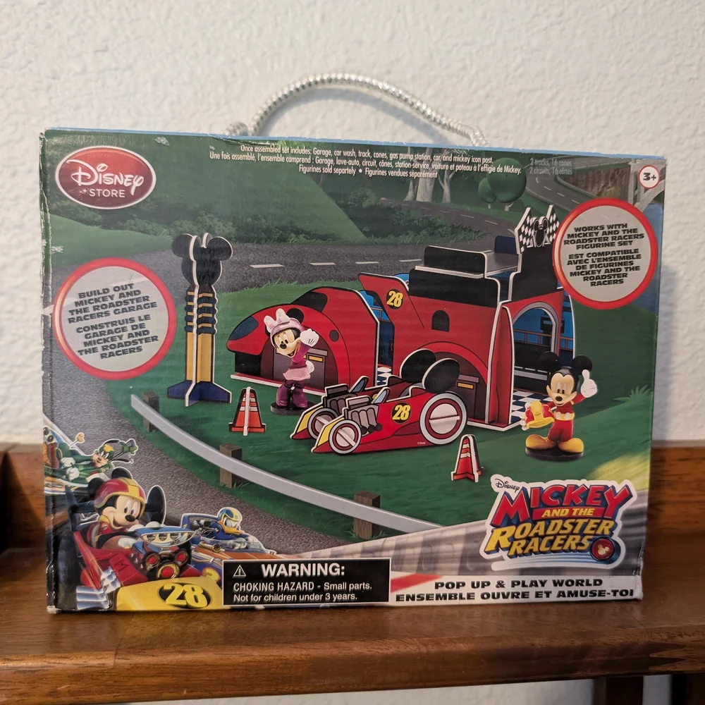 NEW Disney Pop Up & Play The Roadster Racers Garage Playset Figures Not Included
